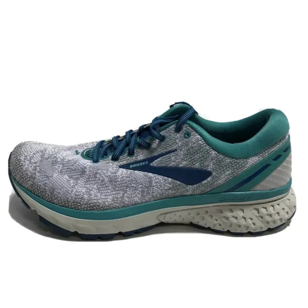 Brooks Women's Ghost 11 Grey/Aqua Running Shoes, Size 11 B